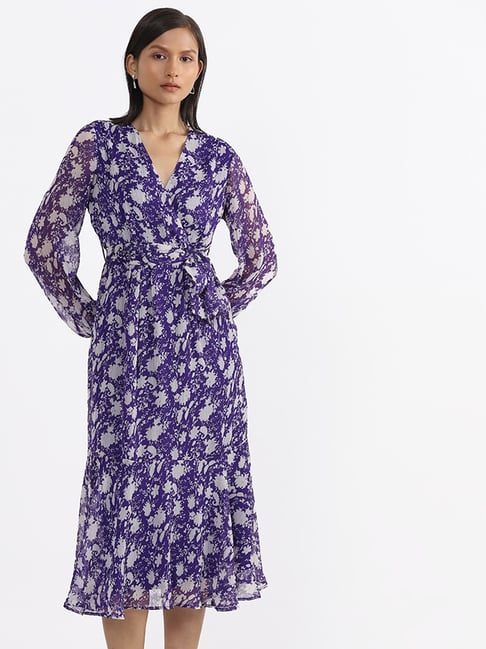 sachin and babi light blue dress A-Line V-Neck Long Sleeves Floor-Length Chiffon Mother Of The Bride Dresses  With Lace main image 1