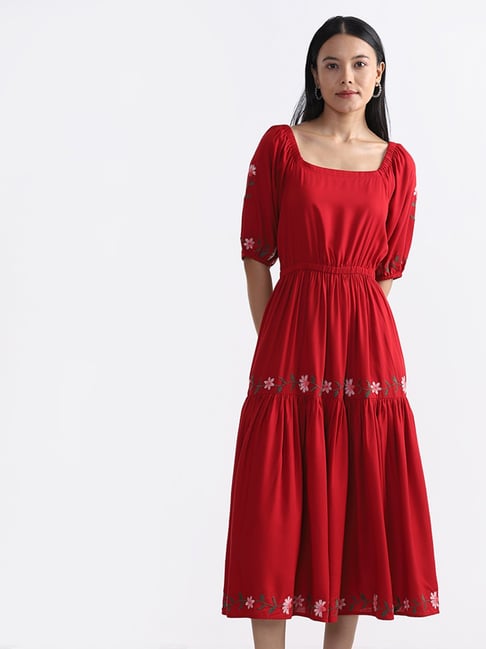 Buy LOV by Westside Silver Celeste Dress with Belt Online at best price at  TataCLiQ