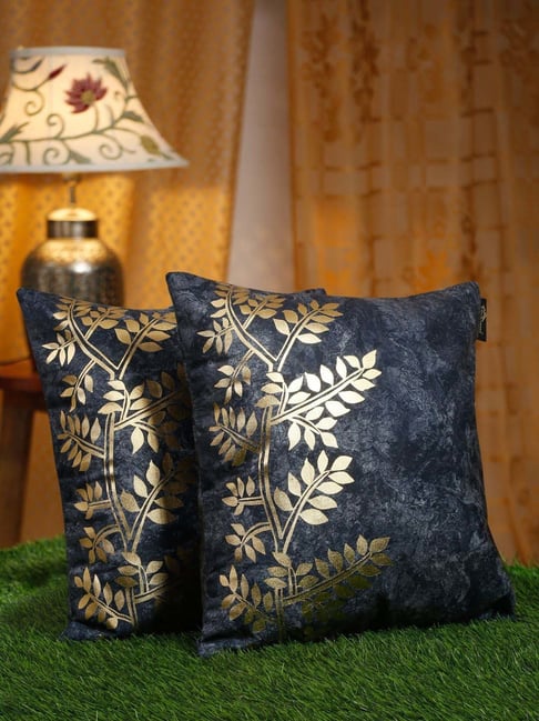Velvet Pillow Cover Navy Gold Pillow Buy Hosta Homes Golden Foil