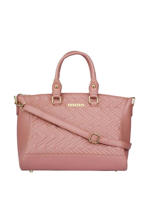 Quilted Pink Large Crossbody Bag