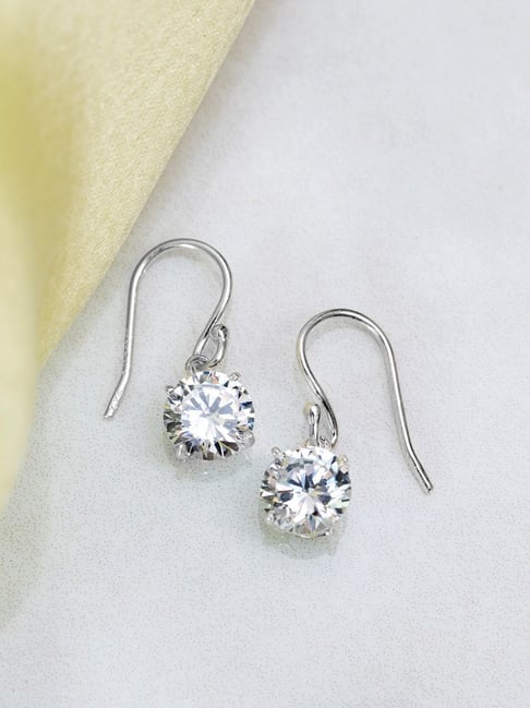 Buy Zavya Sterling Silver Drop Earrings for Women Online At