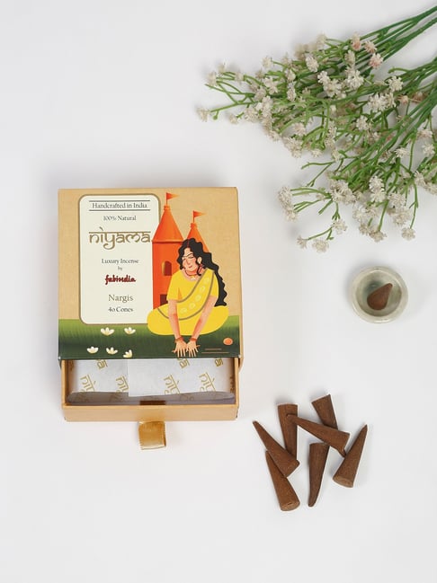 Fabindia Home Niyama Brown Wood Incense Cones