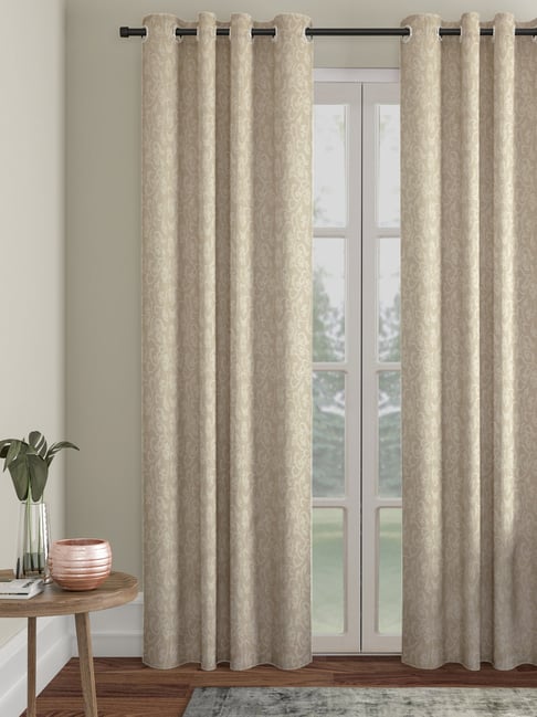 Fabindia Home Heer Beige Cotton 5 ft Window Curtain-image-28