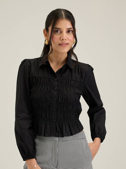 Black shirt womens outlet online india