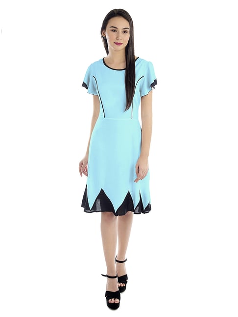 knee length dresses for ladies Pauline Peplum Dress, in White, Size: XL