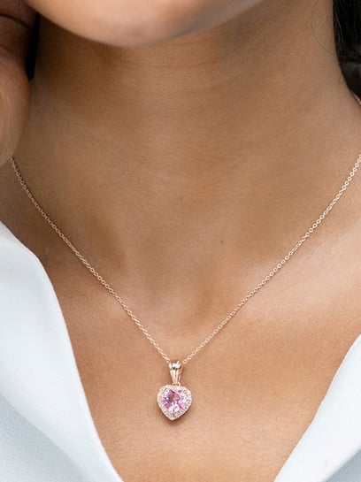 ネックレス・ペンダント TATIANA Silver 925 half and half heart chain necklace NZ2157 ☆TATIANA☆(Silver925) Half and Half Heart Chain Necklace