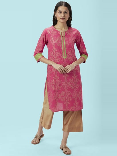 Buy Rangmanch by Pantaloons Women's Cotton A-Line Kurta