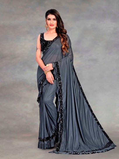 Bollywood Designer Party Wear Saree,banarasi Silk Saree, Designer Blouse  for Women , Grey Saree , Party Wear Saree,sari,saree - Etsy