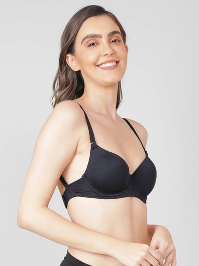 Buy Jockey Fe74 Black Seamfree Non Padded Full Coverage Cross Back Bra for  Women Online @ Tata CLiQ