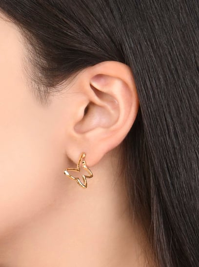 Little Butterfly Stud Earrings | Gold Plated Butterfly Hypoallergenic Post  Earrings | Larissa Loden