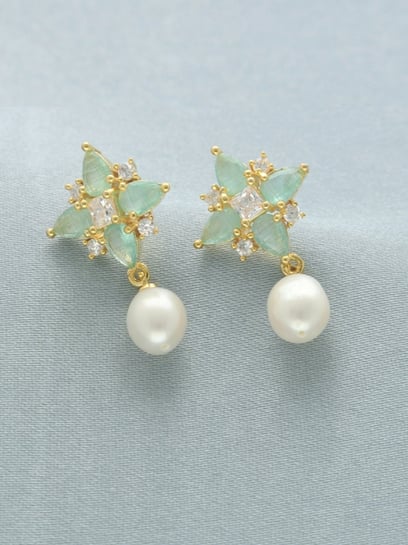 Buy Sri Jagdamba Pearls 22 kt Gold Earrings Online At Best Price @ Tata CLiQ