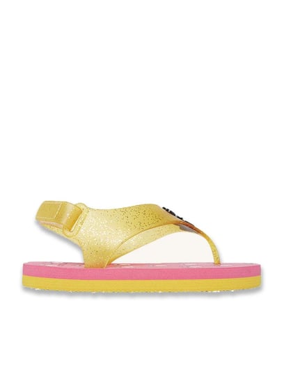 Girls yellow flip online flops