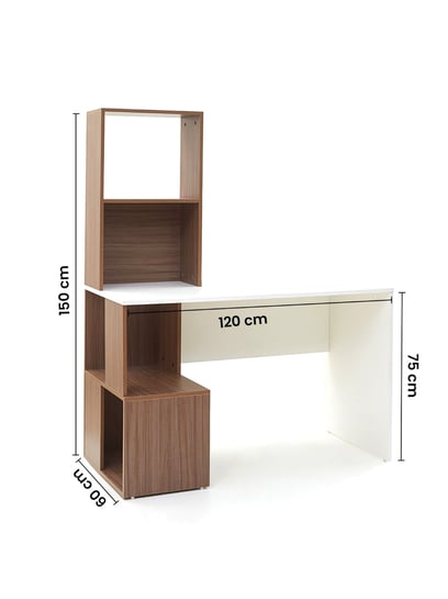 Buy Stanis Engineered Wood Study Table with Frosty White Door Cabinet &  Bookshelf (Flowery Wenge Finish) Online in India at Best Price - Modern Study  Tables - Study Room Furniture - Furniture 