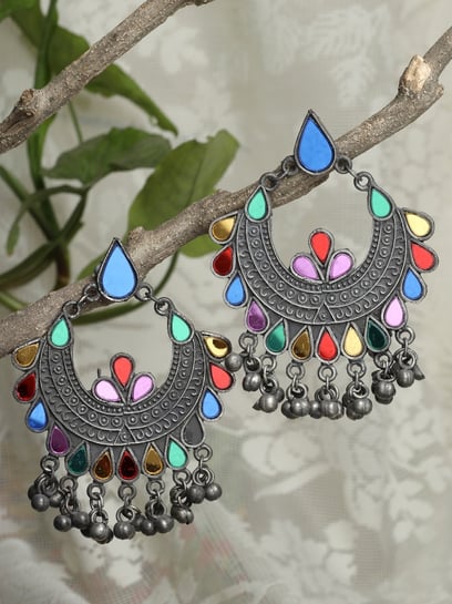 Mirror Afghani Kashmiri Chandbali /oxidized Earrings /indian Jewelry/indian  Jhumka/traditional Earrings/pakistani Earrings/ Silver Earrings - Etsy |  Silver earrings etsy, Traditional earrings, Pakistani earrings