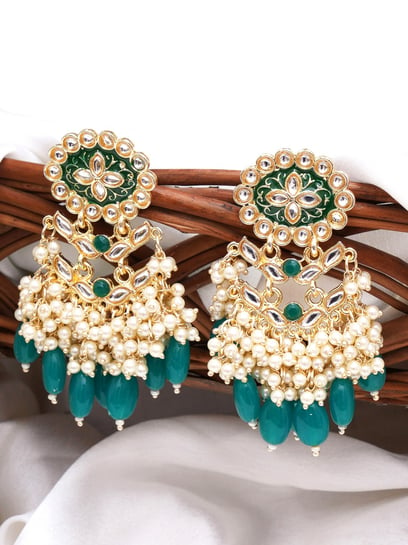 Buy Rare One Studio Attractive Western & Casual Dark Green Earrings For  Women's & Girls | For Any Occasion I Alloy Drops & Danglers | Adjustable  Online at Best Prices in India - JioMart.