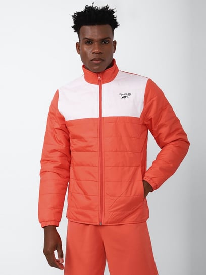 Reebok jacket mens sale orange