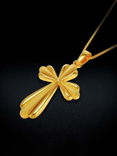 Gold cross pendant joyalukkas discount