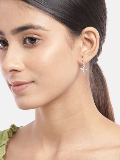 Buy Zavya 92.5 Sterling Silver Fish Hook Earrings for Women Online