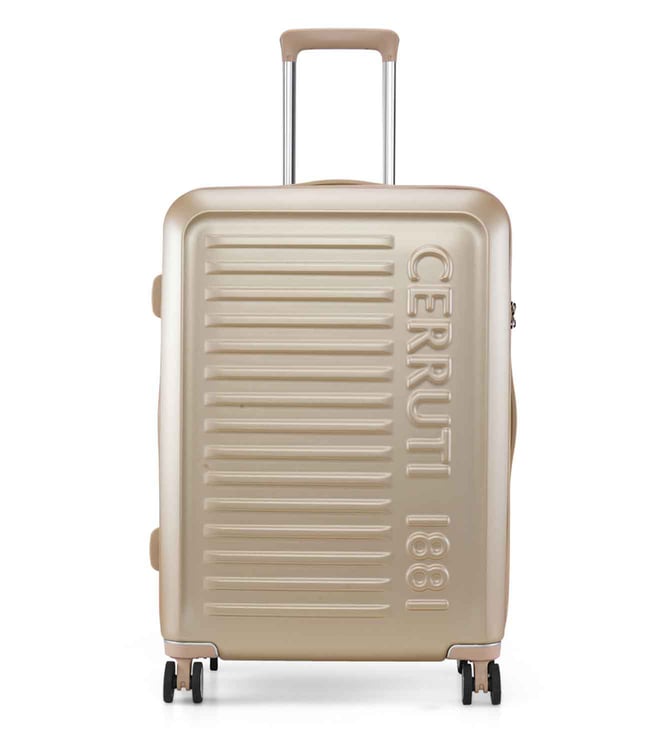 Buy Cerruti Gold Textured Small Hard Checked Luggage for Men