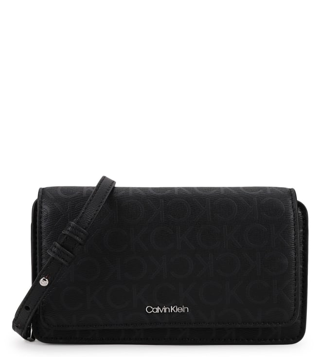 Buy Calvin Klein Black Logo Monogram Medium Bi-Fold Wallet for Men Online @  Tata CLiQ Luxury