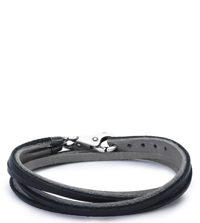 Men's Personalized Beaded Leather Bracelet with Magnetic Clasp - Black,  Men's Jewish Jewelry | Judaica Web Store