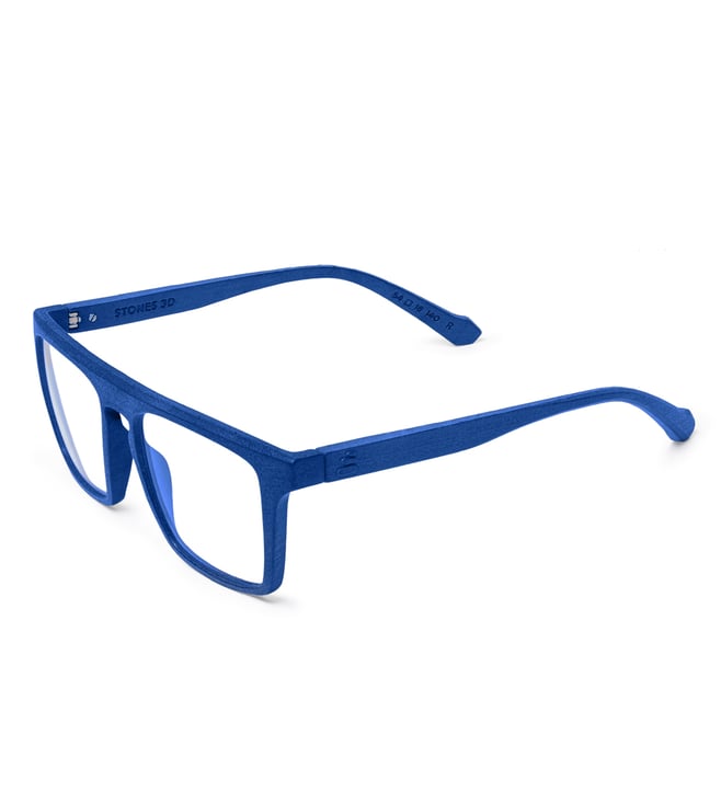 Stones 3D Astrix Denim 3D Printed Polyamide Square Eyewear Frames for Men