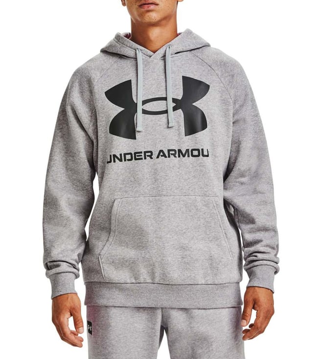 Grey under armour clearance zip up hoodie