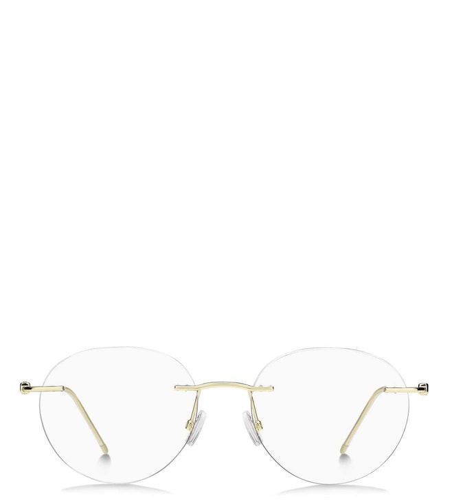 Buy Hugo Boss 106191J5G5117 Gold Oval Eyewear Frames for Men Online ...