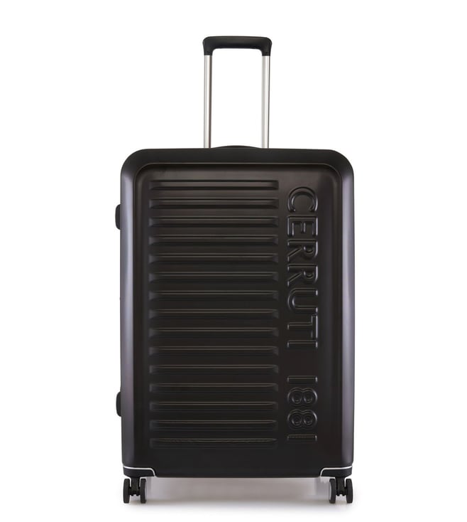 Buy Cerruti Black Large Checked Luggage for Men Online Tata CLiQ