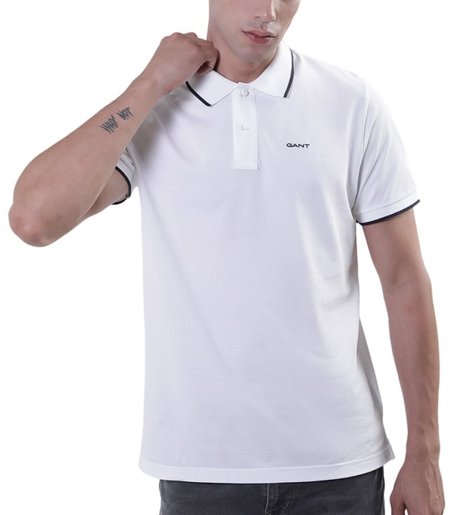 Gant white polo outlet shirt