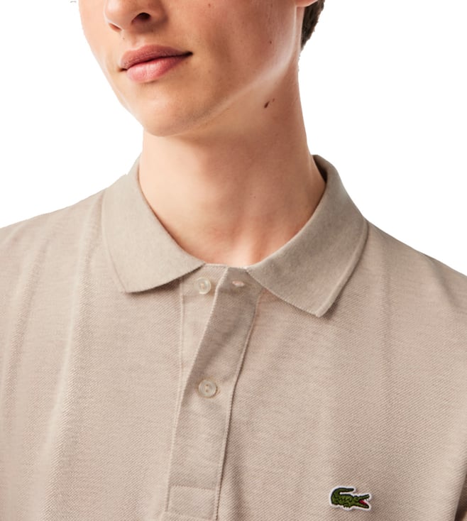 Buy Lacoste Beige Core Collection Slim Fit Polo TShirt for Men Online