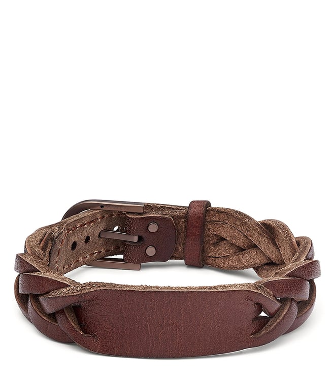 Multi-Strands Brown Leather Multi-Strand Bracelet - JOF01079040 - Watch  Station