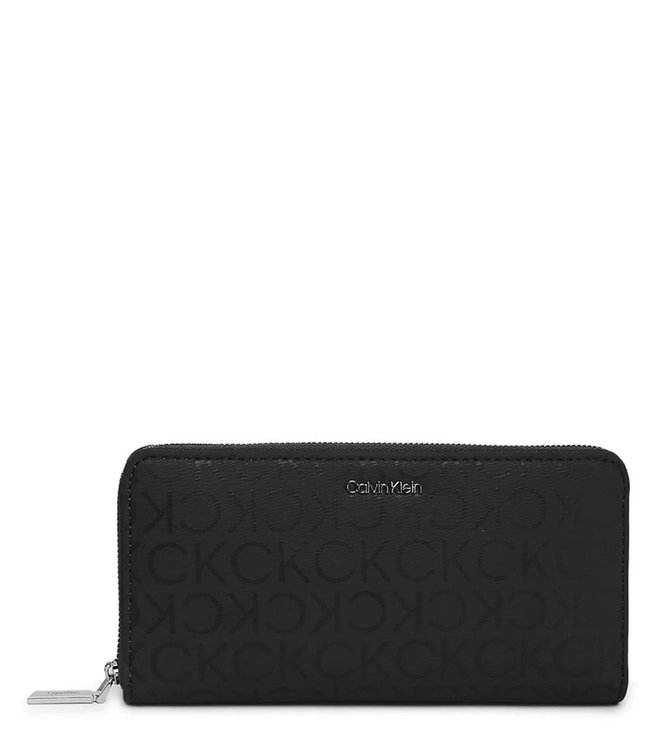 Calvin Klein Jeans Black Mono LG Epi Medium Wallet