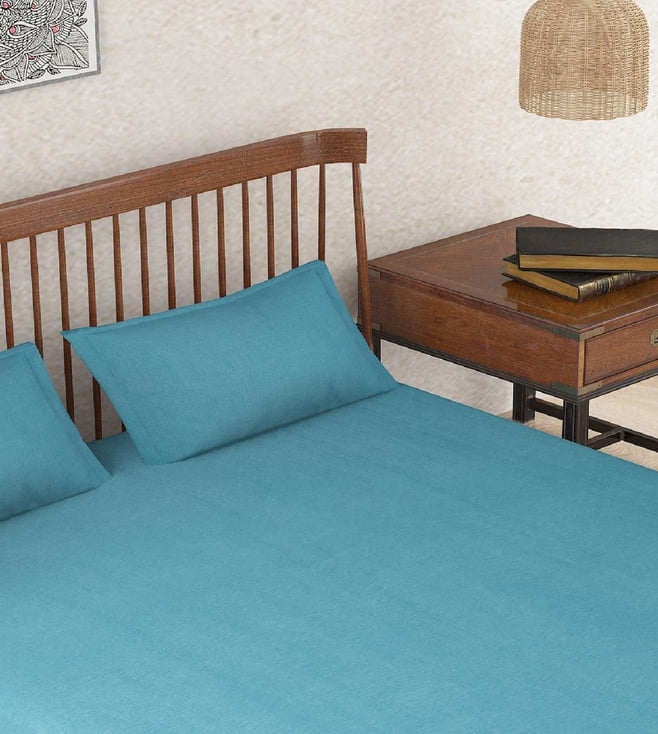 Buy Coramandel Linen Double Bed Sheet With Pillow Covers Online Tata CLiQ Luxury