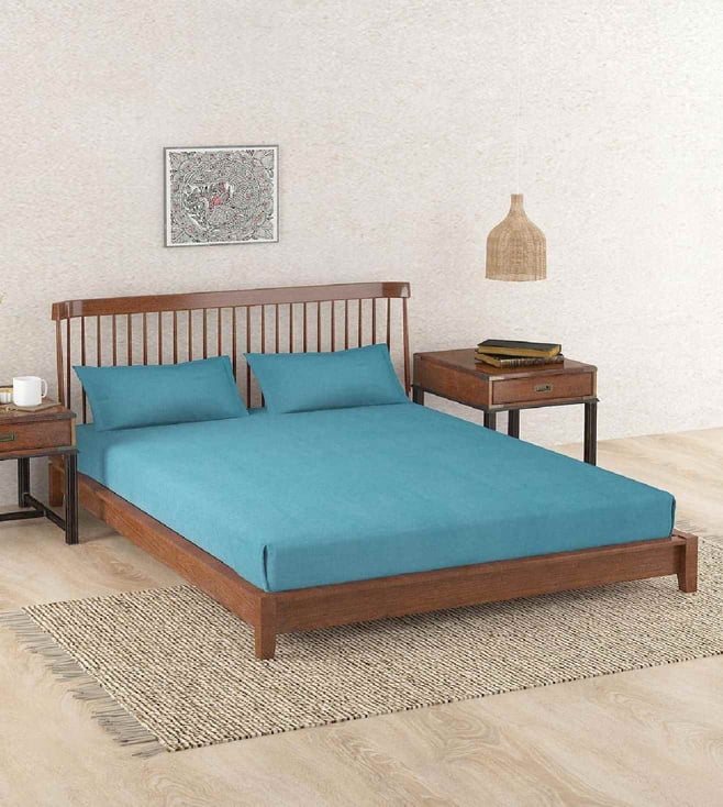 Buy Coramandel Linen Double Bed Sheet With Pillow Covers Online Tata CLiQ Luxury