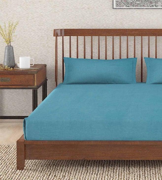 Buy Coramandel Linen Double Bed Sheet With Pillow Covers Online Tata CLiQ Luxury