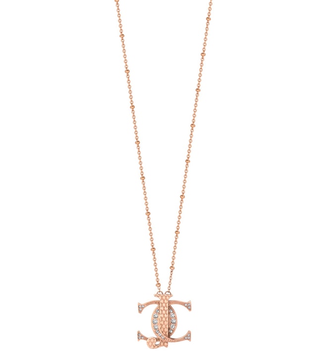 Chanel Double C Logo Crystal Necklace 24