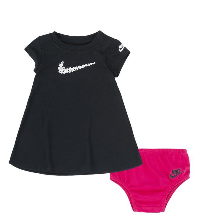 pink and black nike dress