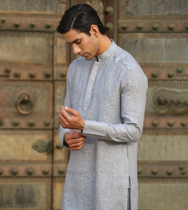 Buy Linen Kurta for Men Online Tata CLiQ Luxury