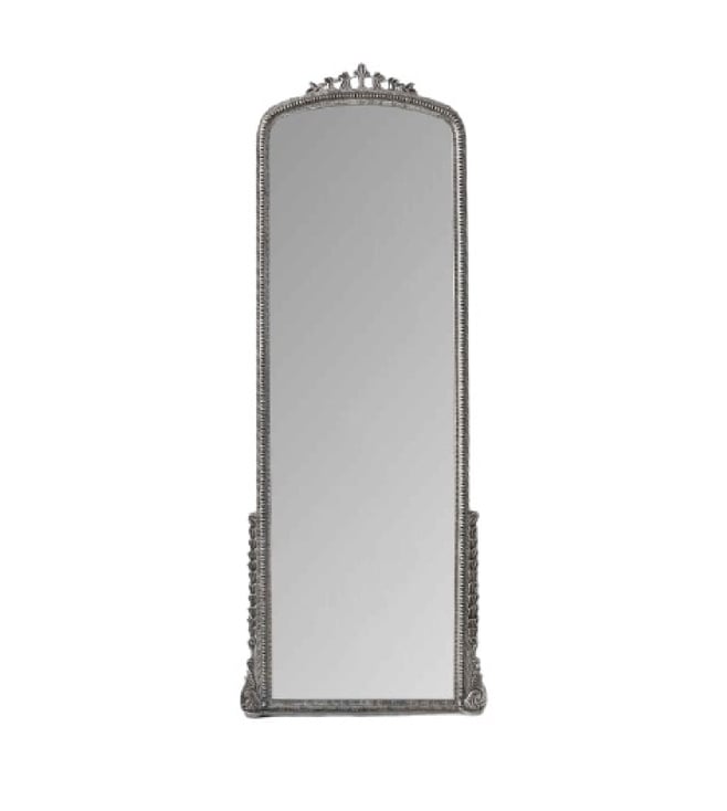 Arlington Ornate Small Wall Mirror - Antique Silver