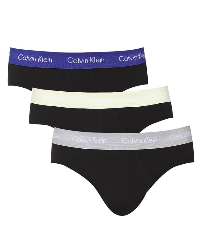 Buy Calvin Klein Underwear Multicolor Logo Briefs - Pack of 3 for Men  Online @ Tata CLiQ Luxury