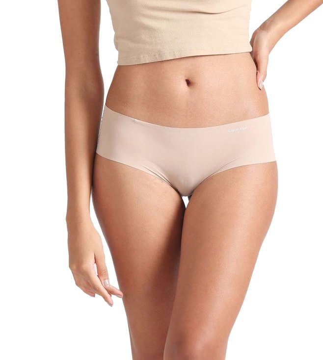 Buy Calvin Klein Underwear Honey Almond Logo Regular Fit Panties for Women  Online @ Tata CLiQ Luxury