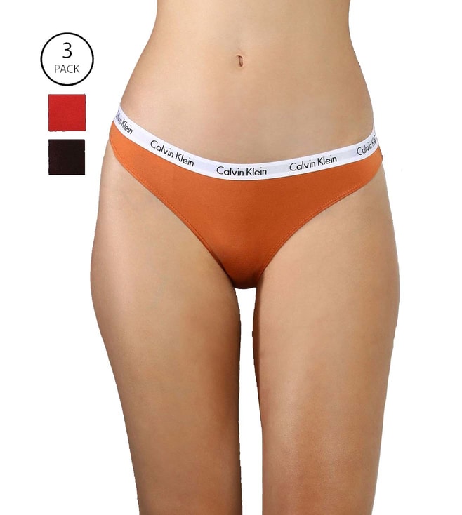 Buy Calvin Klein Underwear Multicolor Bikini Bottoms - Pack of 3 for Women  Online @ Tata CLiQ Luxury