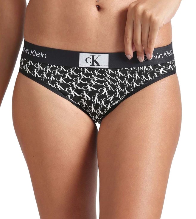 Buy Calvin Klein Underwear Warped Black Logo Bikini Bottoms for Women  Online @ Tata CLiQ Luxury