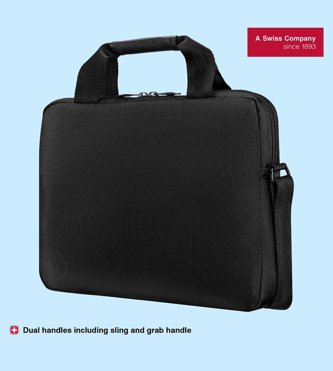 Wenger Black BC Free Swiss Designed Small Unisex Laptop Bag
