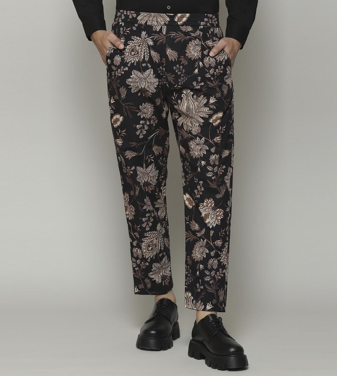 Dolce  Gabbana Floral Print Trousers in Black for Men  Lyst