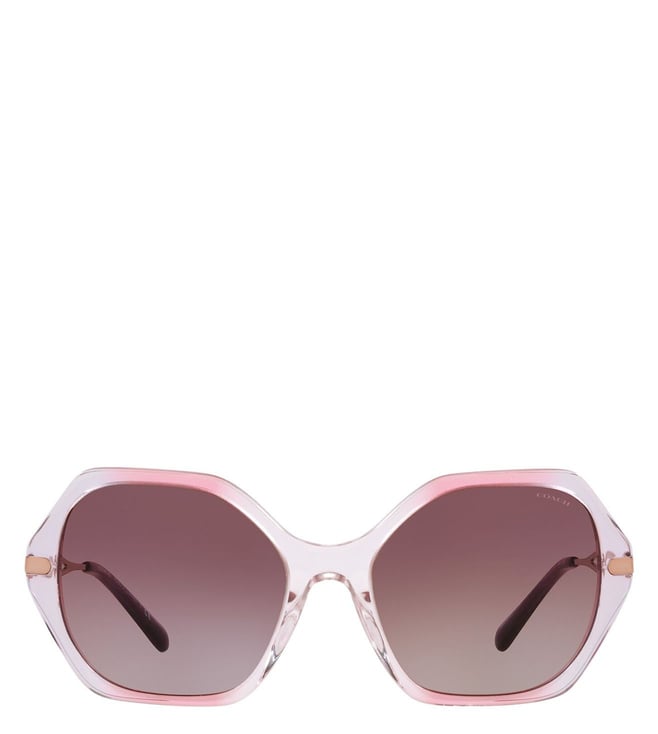 Coach Polarized Grey Gradient Pilot Ladies Sunglasses HC7140 9005T3 61  725125387613 - Sunglasses - Jomashop