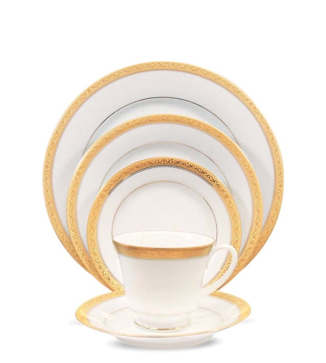 Buy Noritake 4276 Signature Golden Porcelain 18 Pcs Dinner Set Online ...