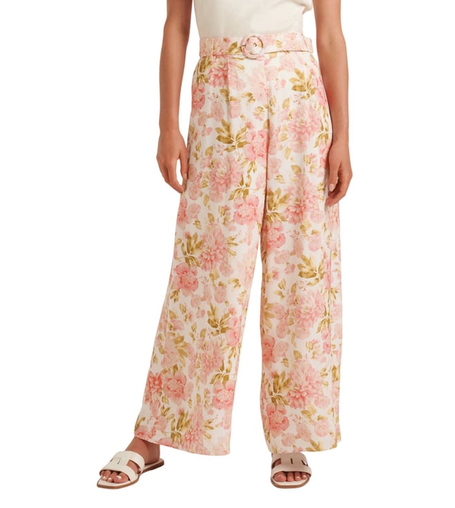 OffWhite floralprint Palazzo Pants  Farfetch