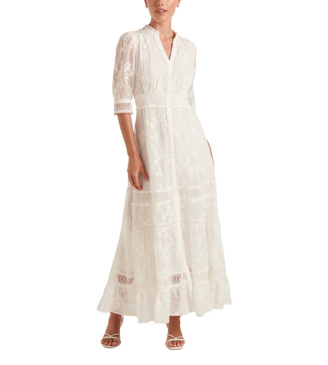 forever new white maxi dress The Natasha Joubert In White Collection. Introducing the Quinn Fringe Bodycon Maxi Dress. A statement piece crafted from modern crepe, this iconic dress features all-over fringe, sleek side panel, low v-cut back